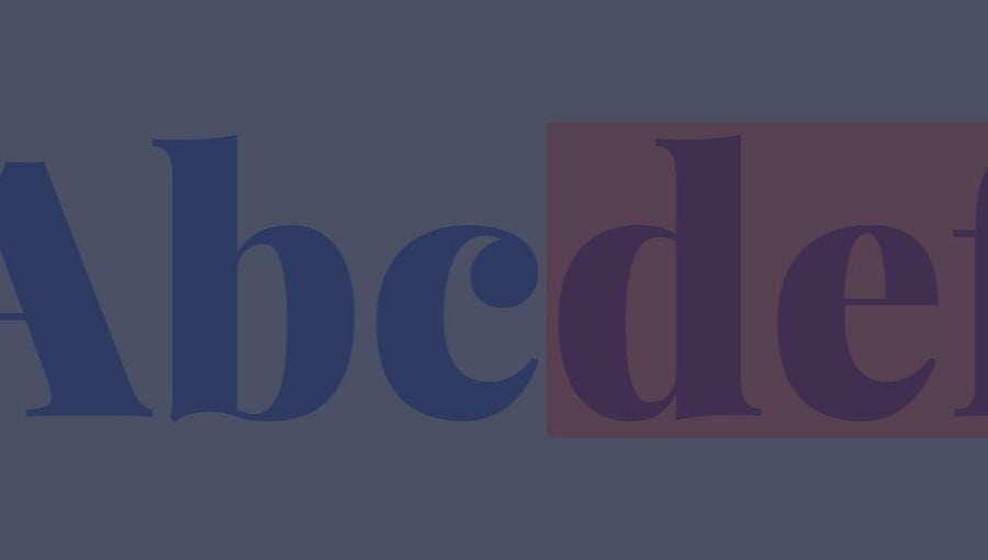 Abcdef letters text selection content review