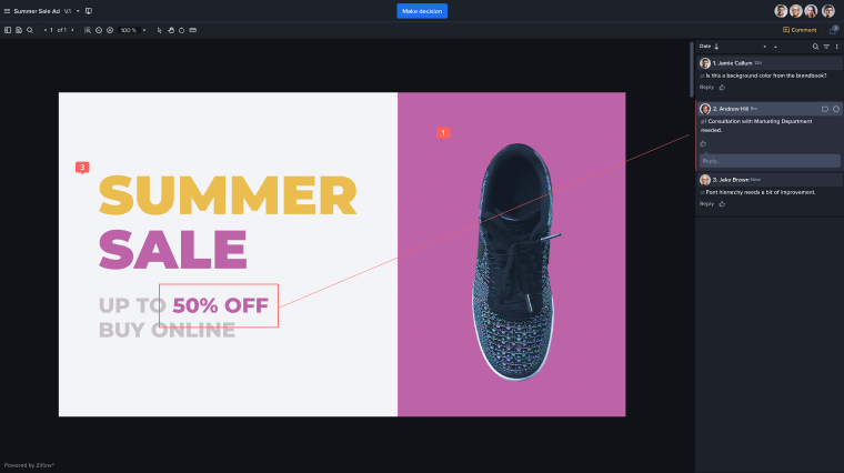 Ad in Proof Viewer - Summer sales up to 50% off buy online shoes
