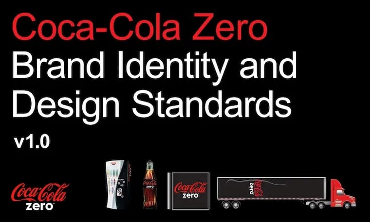 Coca-cola zero brand identity and design standards