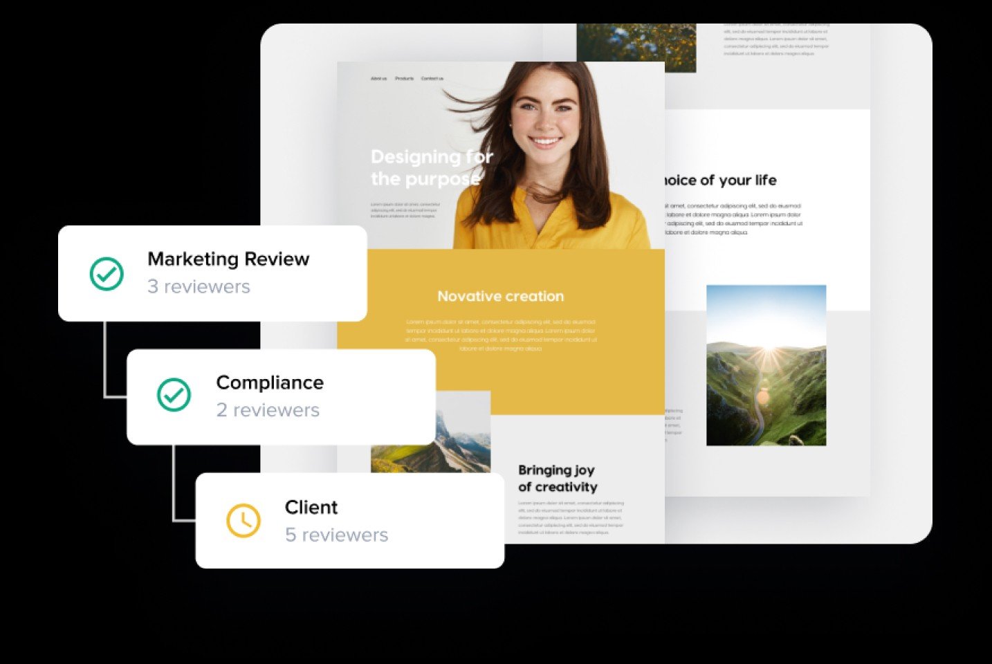 Control website design stages with creative review workflows