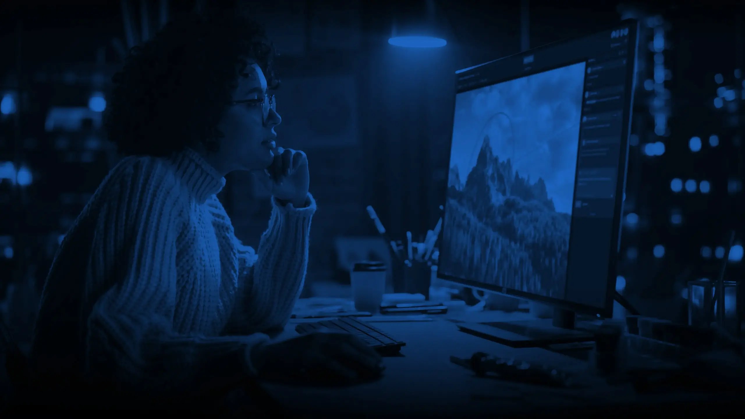 Creative motion designer working on a project with Ziflow