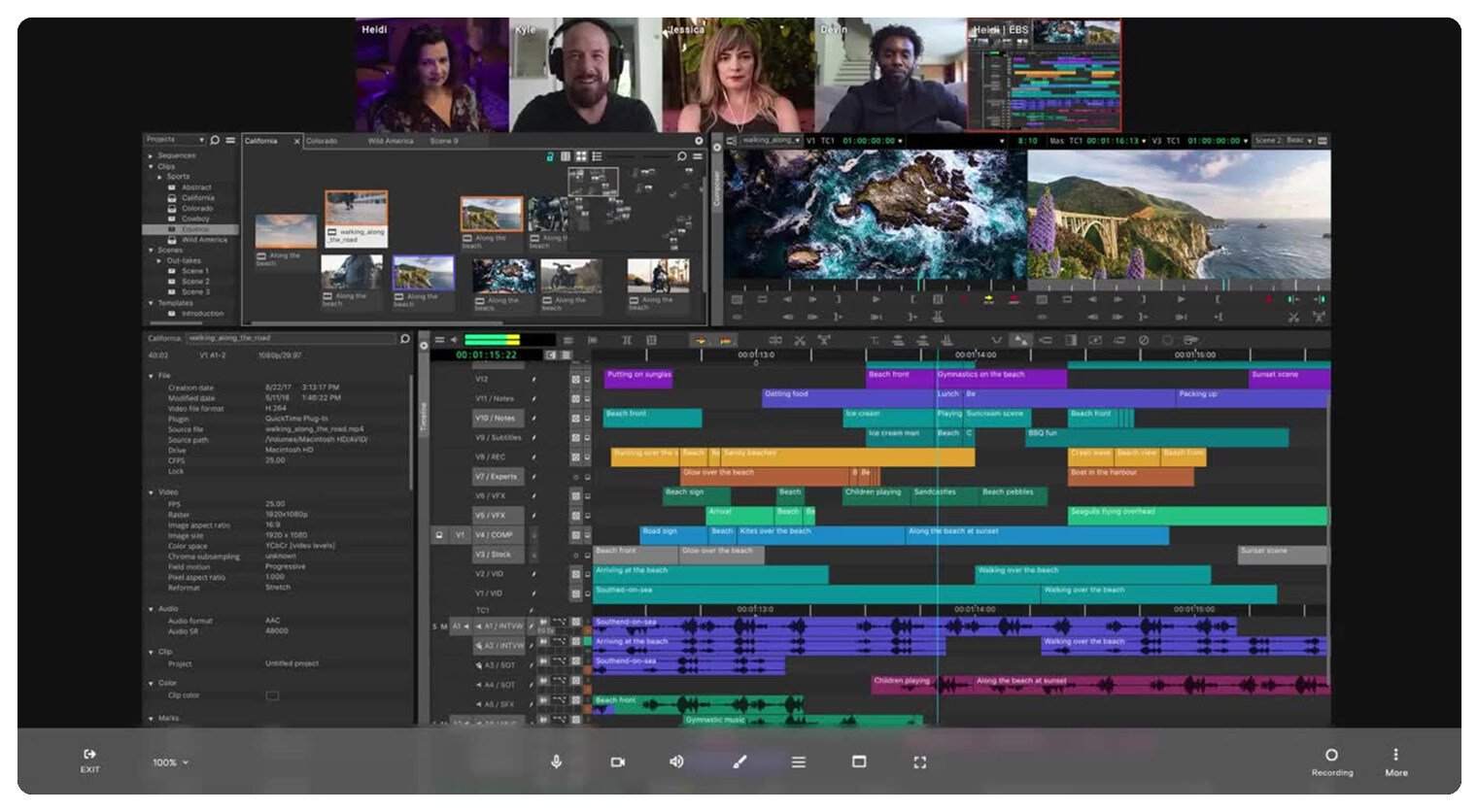 Evercast high-end video collaboration platform for professional video production teams