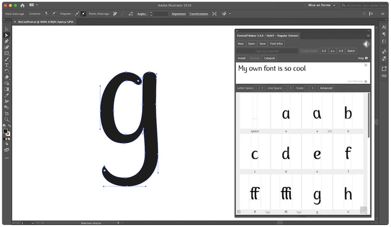 Fontself dashboard UI plugin