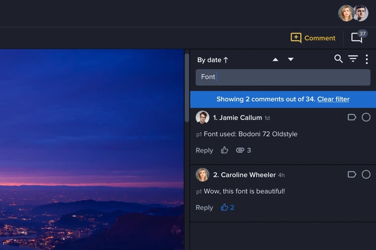 Multi-page online proofs commenting so your team can sort through multiple pages