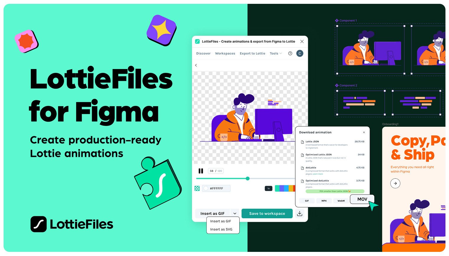 LottieFiles for Figma, create production-ready lottie animations in-app overview features