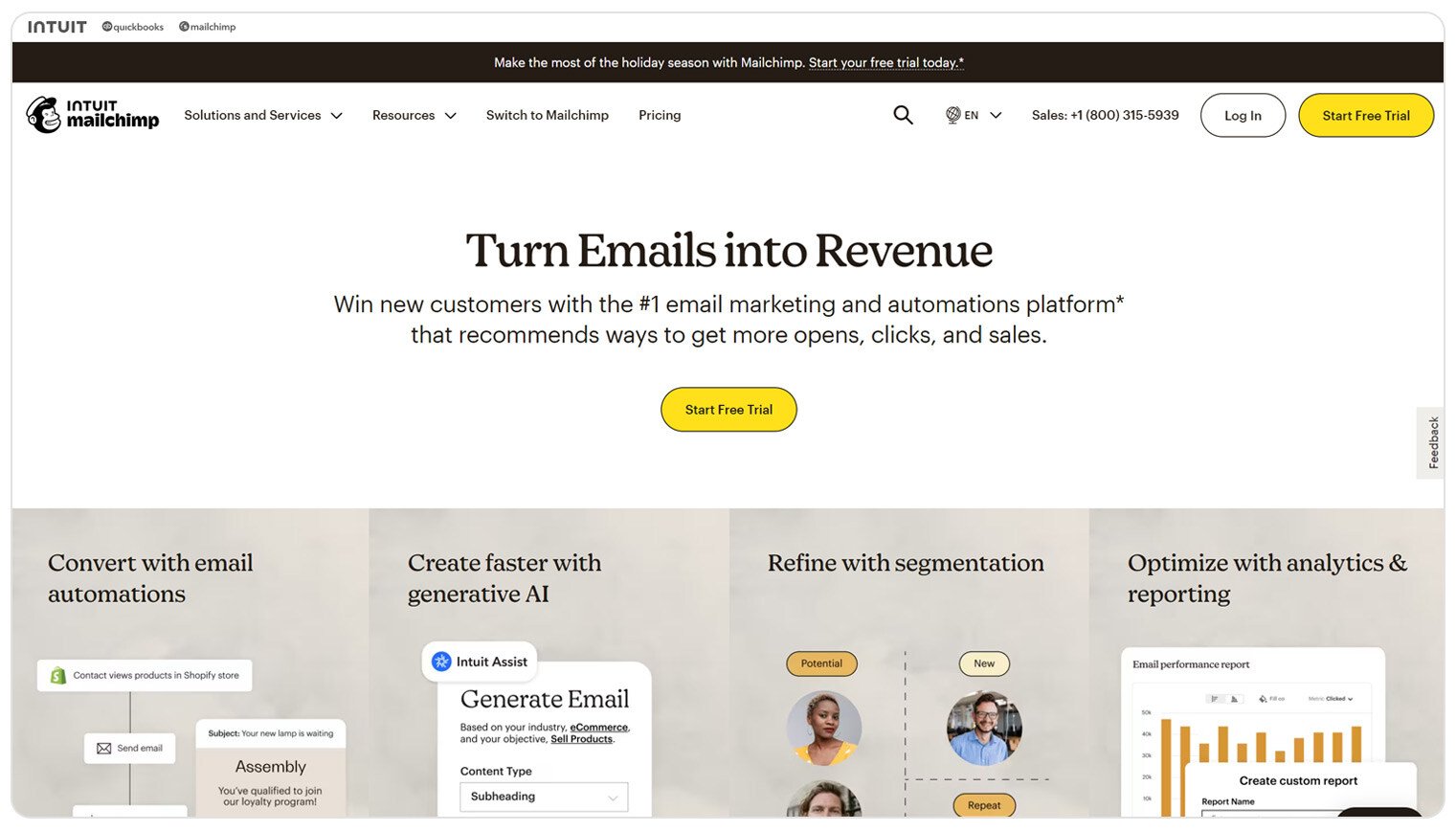 Mailchimp, Turn Emails into Revenue for email marketing campaigns