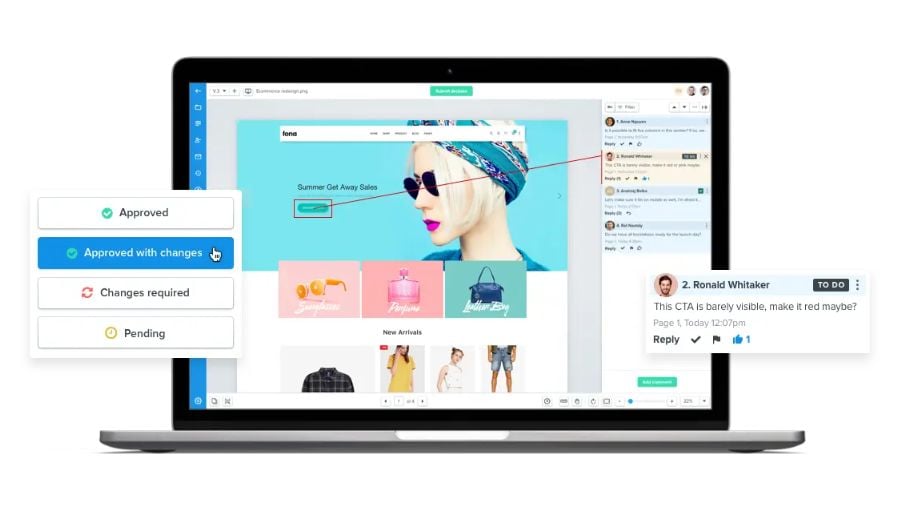 Marketing productivity 15 compelling stats for creative teams - Ziflow proofing comments section