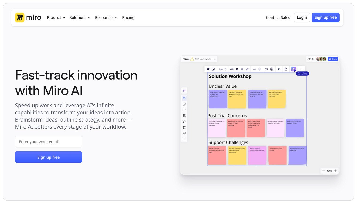 Miro for ideation and brainstorming, fast-track innovation with Miro AI