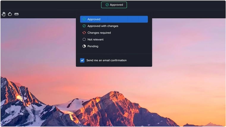Online reviewing software proof decisions list approved
