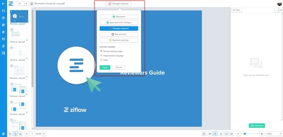 set up a review and approval processs