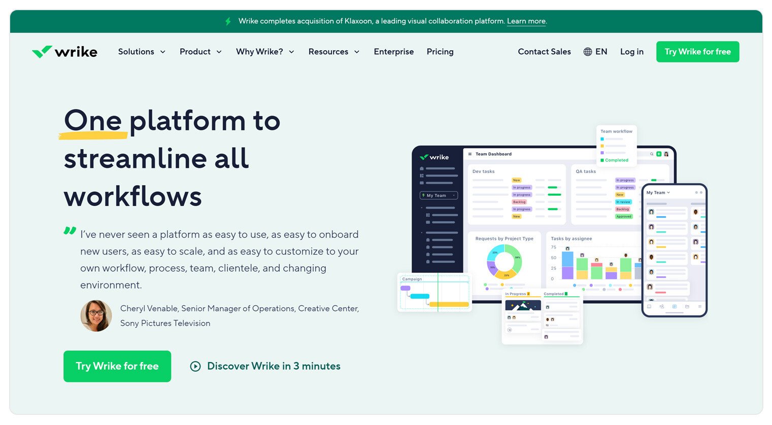 Streamline your review process with proofing and approval features designed for collecting feedback efficiently. with Wrike