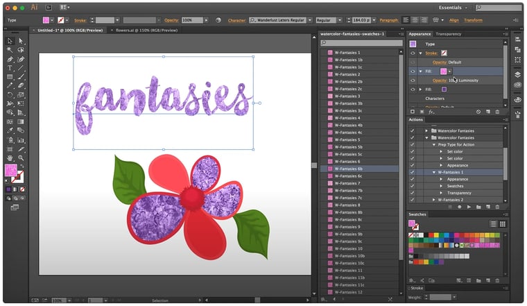 Watercolor Fantasies Quick Styles