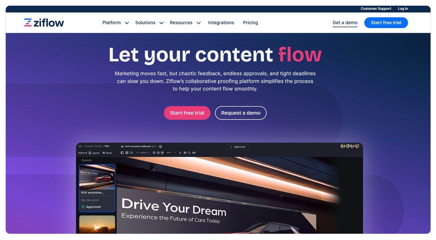 Ziflow the leading ProofHub alternative for creative workflow homepage