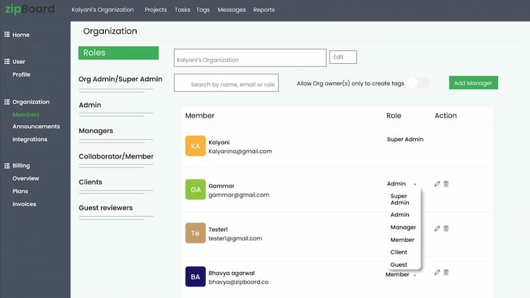 Zipboard for content review software main home view