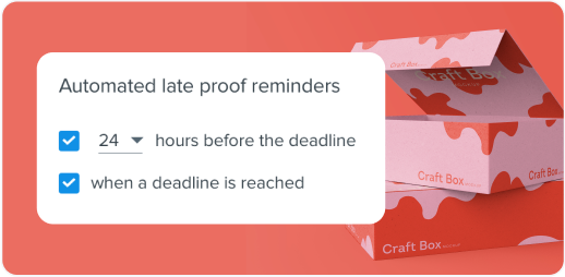 Automated late proof reminders