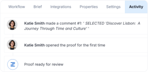 Built-in audit trails for compliance