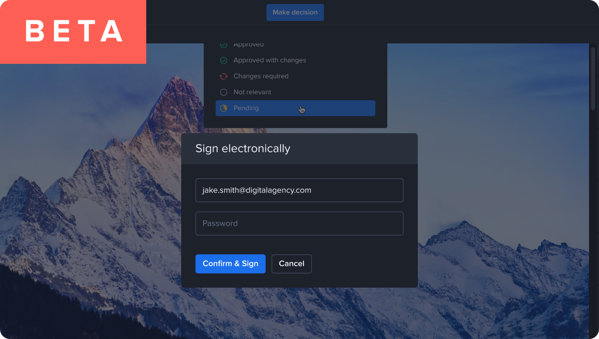Electronic signatures - Beta version
