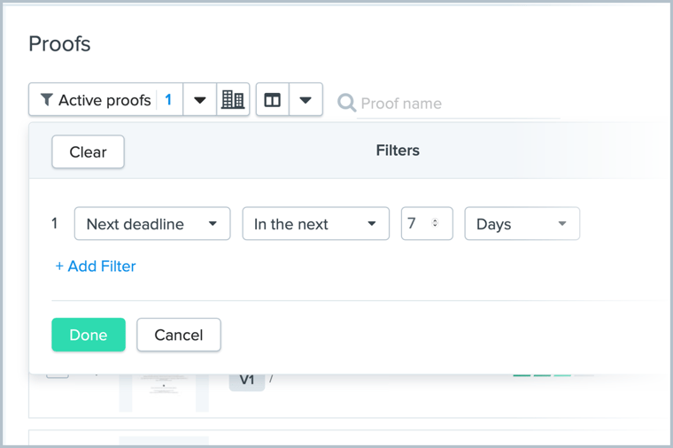 filter by deadline
