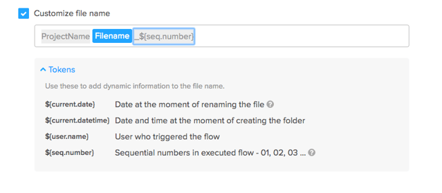 Marketing workflow automation for file renaming