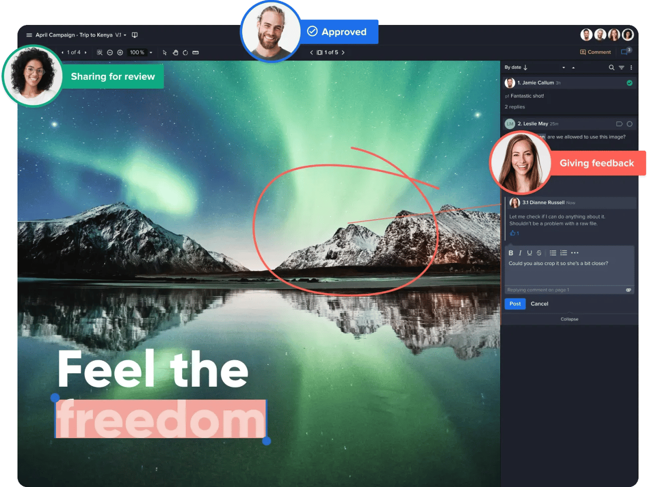 Markup and collaboration tools of Ziflow