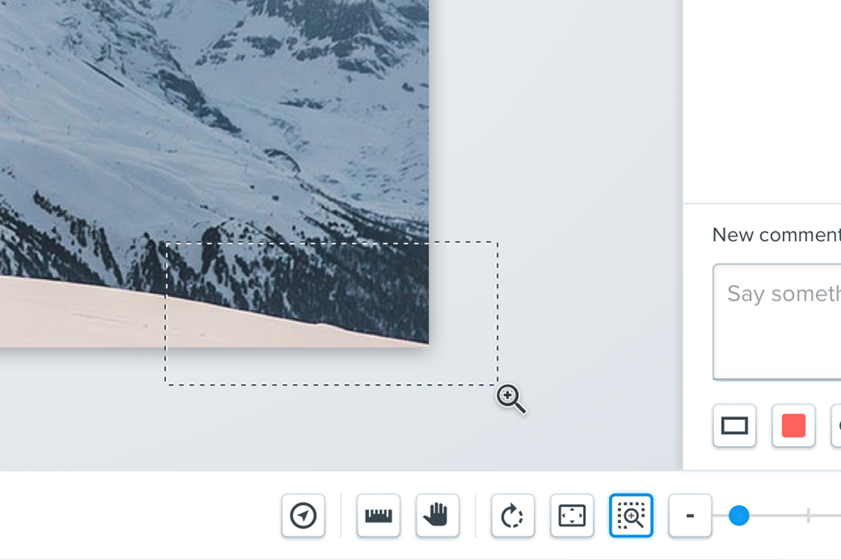 Zooming in particular area of a proof with Marquee zoom tool