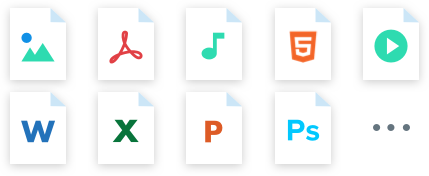 Supported media files examples for Ziflow - pdf, html5, video, presentations, photoshop and more