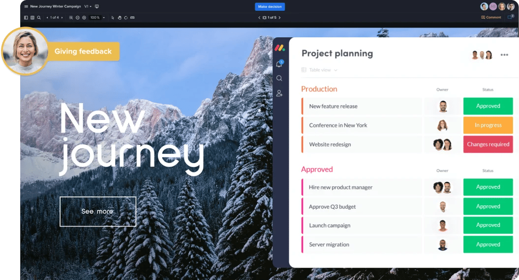 Project planning with monday.com and ziflow