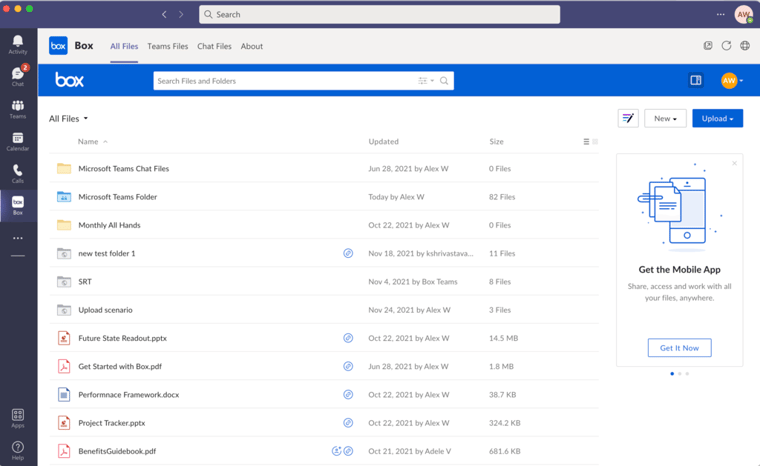 Online file storing software for teams