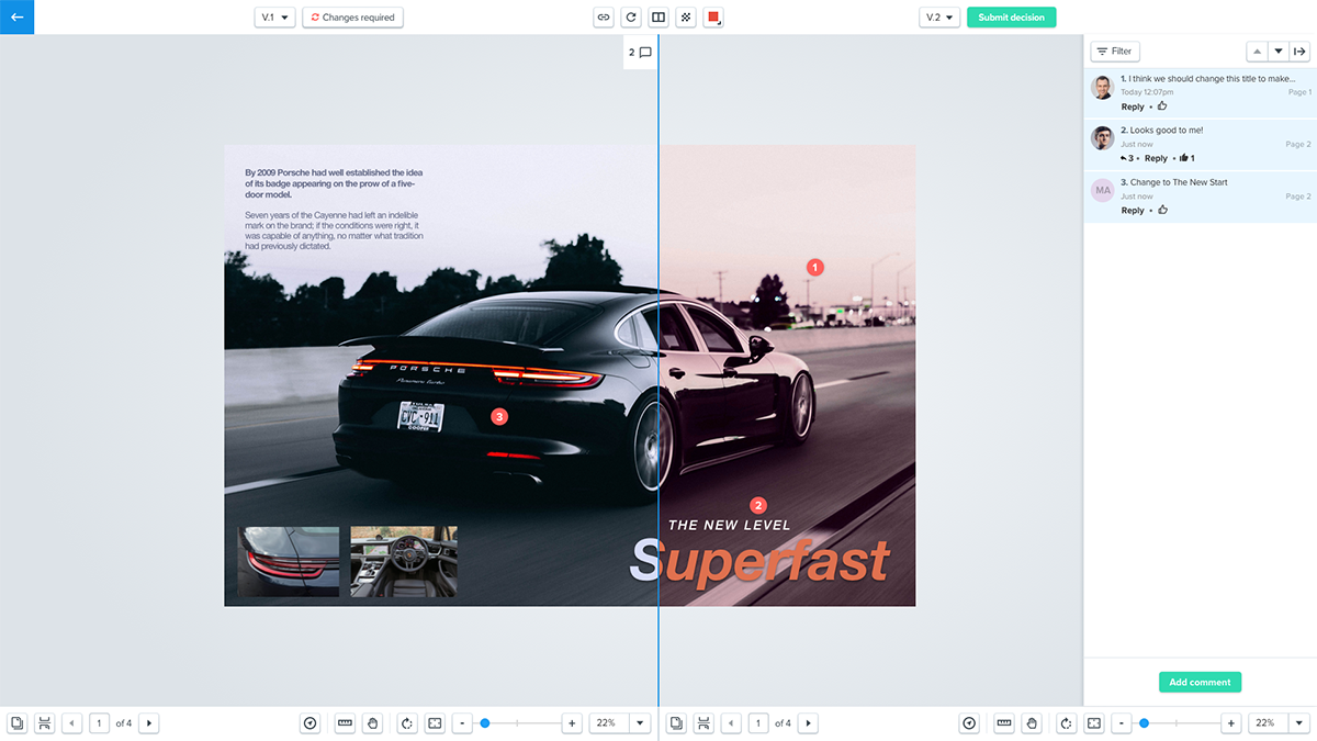 Overlay proof comparison