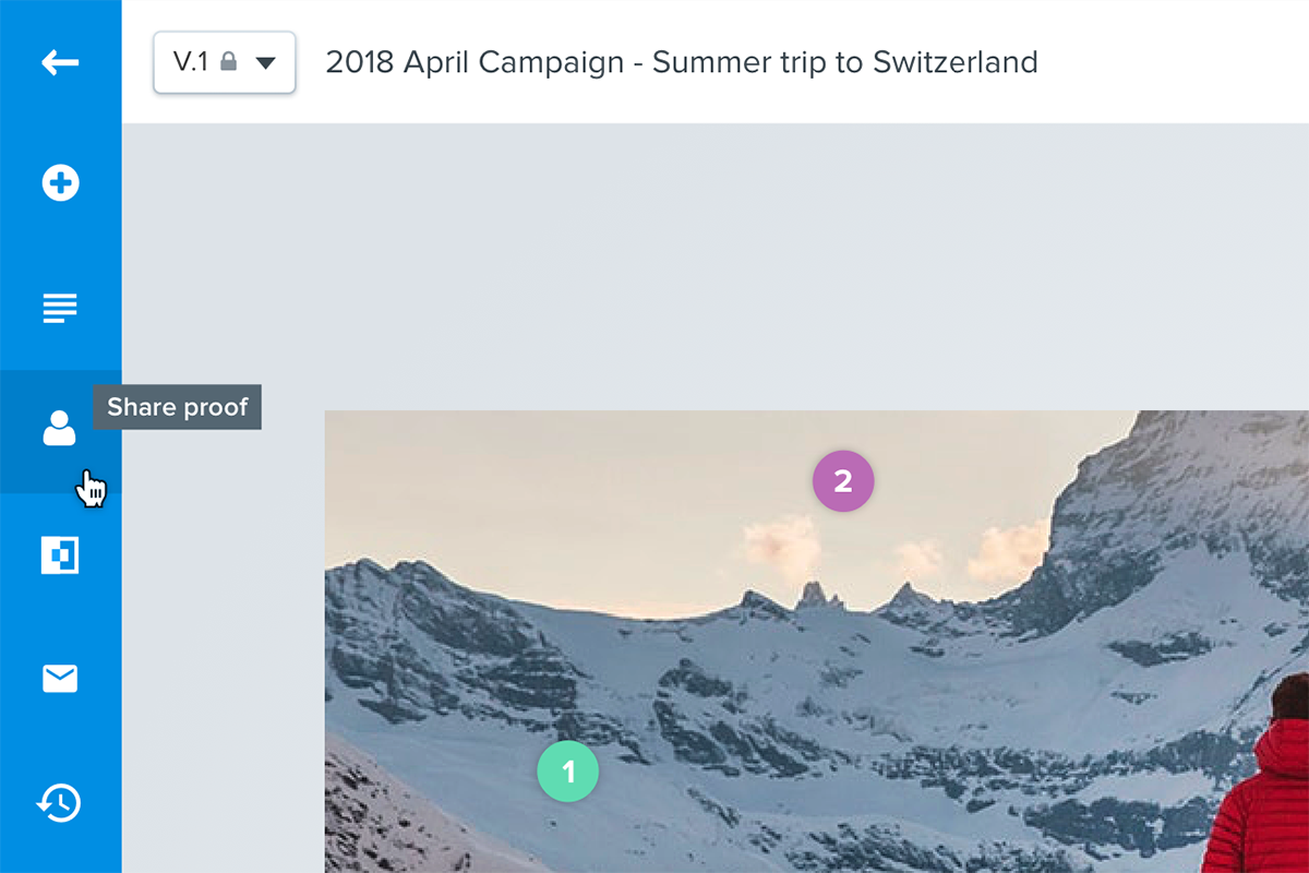 Sharing Proof from the Proof Viewer sidebar