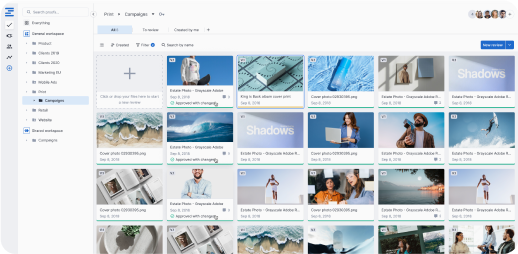 Scalable and adaptable platform, Ziflows main user dashboard with gallery view - Product Overview