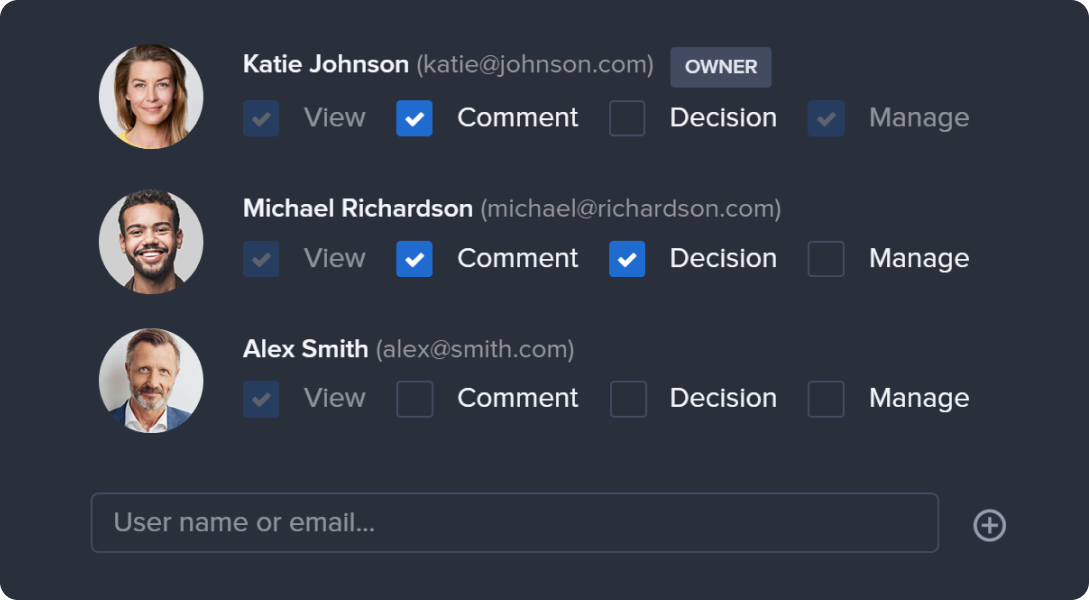 Tracking and automation - proofs stakeholders decisions list status in a workflow