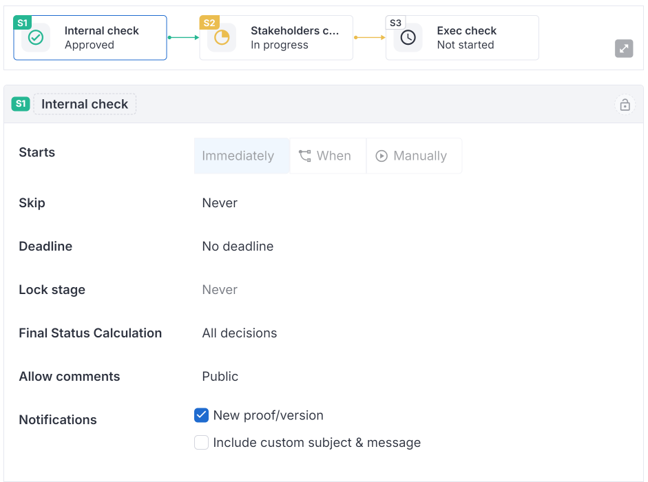 Workflows automation features in Ziflow with triggers