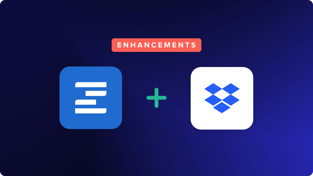 Ziflow Connect - Dropbox Enhancements - Ziflow + Dropbox logos