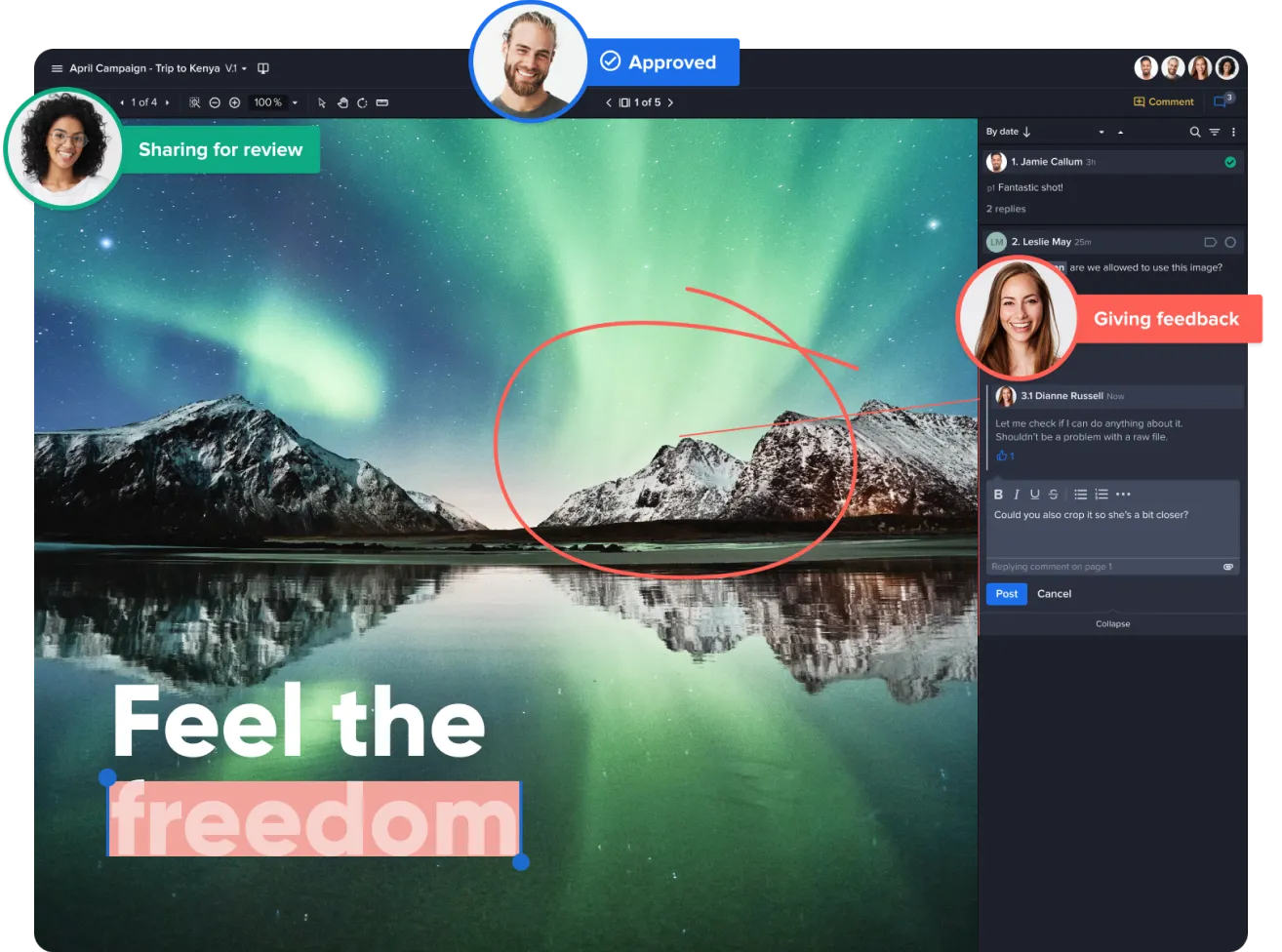 Markup and collaboration tools of Ziflow
